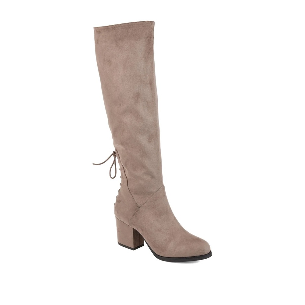 Journee Women's Taupe Wide Calf Knee-High Boots Size 8 EUC - Picture 2 of 16